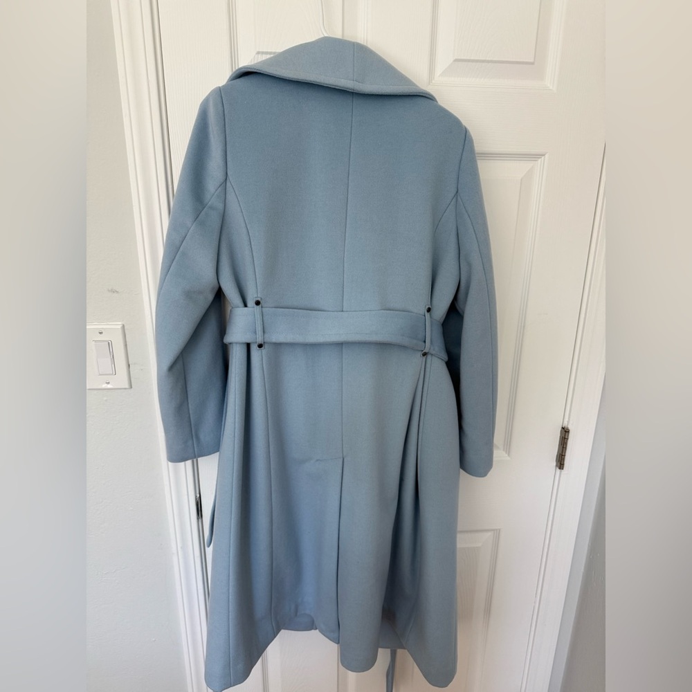 Anne Klein Women's Cashmere Blend Belted Wrap Coat - Picture 6 of 7